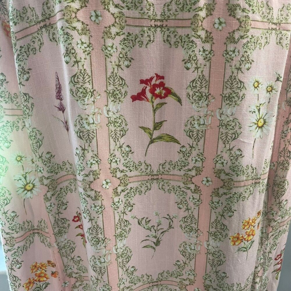 Agua Bendita X Target Sz 1X Floral Pink Sundress Ruffle Romantic Soft Comfy - Picture 6 of 7